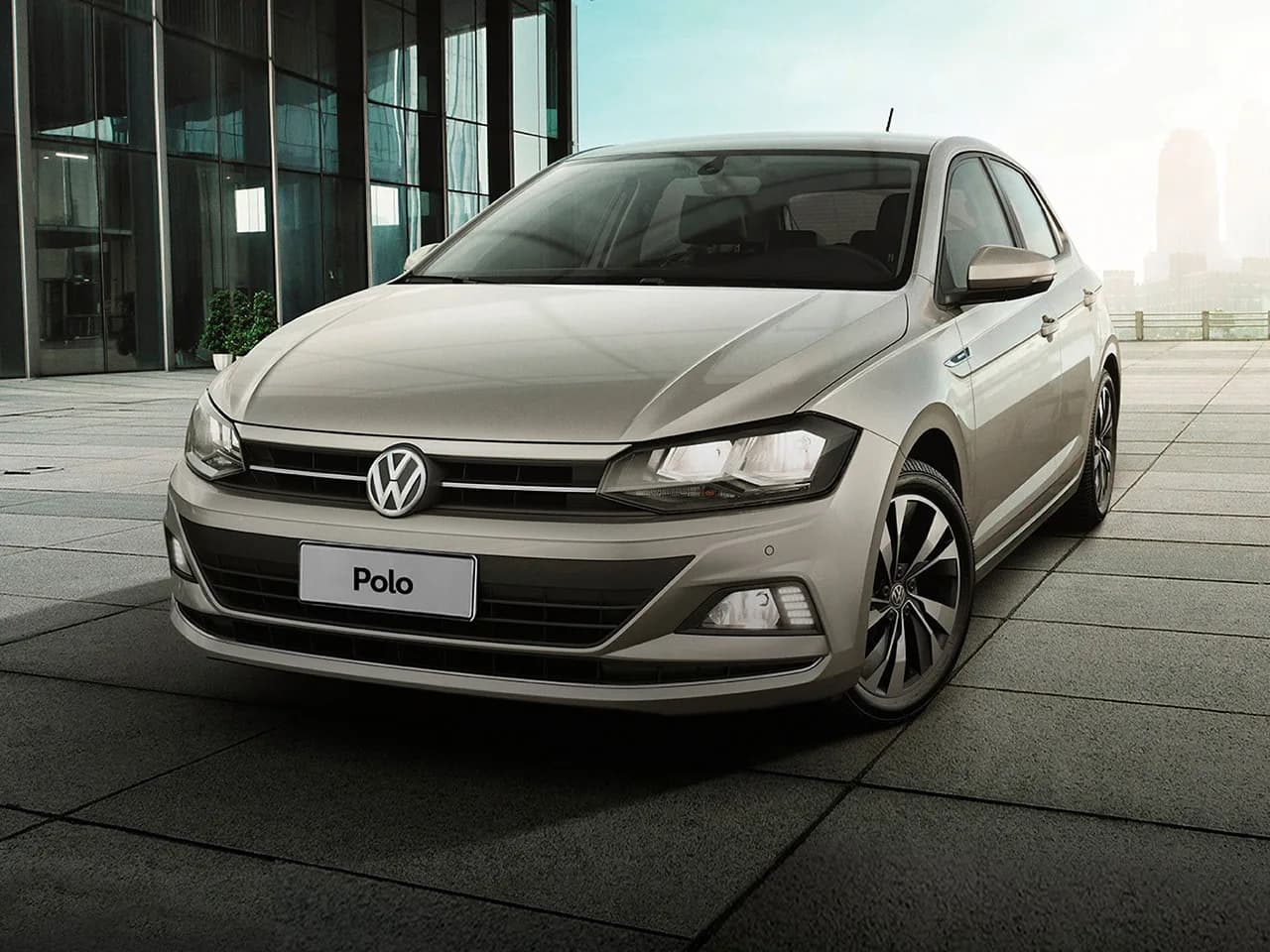 Volkswagen Polo 0 km visto de tres cuartos delantero